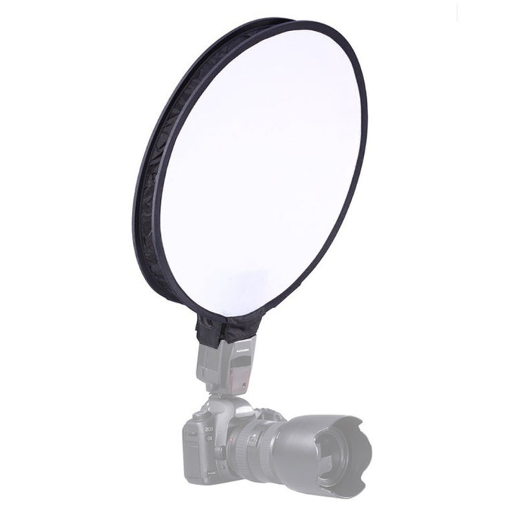 30cm Universal Round Style Flash Folding Soft Box, Without Flash Light Holder(Black + White) - free shipping - PMC Jewellery - Order now!