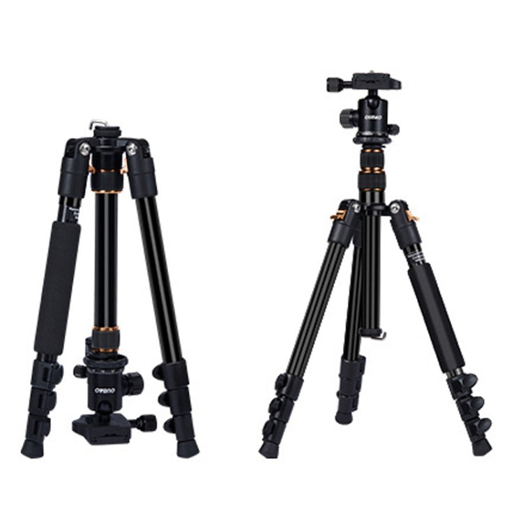 TRIOPO K2508S+B1S Adjustable Portable Aluminum Alloy Tripod with Ball Head for SLR Camera(Gold)