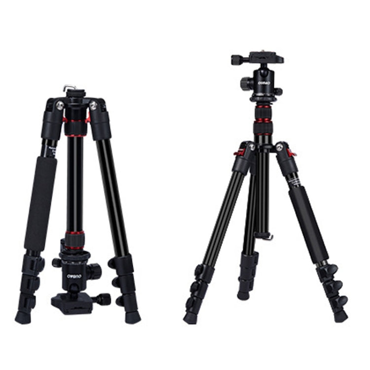TRIOPO K2508S+B1S Adjustable Portable Aluminum Alloy Tripod with Ball Head for SLR Camera(Red)
