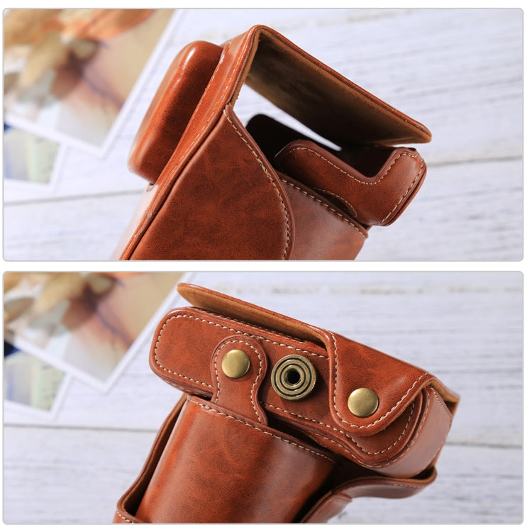 Full Body Camera PU Leather Case Bag with Strap for FUJIFILM XT10 / XT20 (16-50mm / 18-55mm Lens)(Brown)