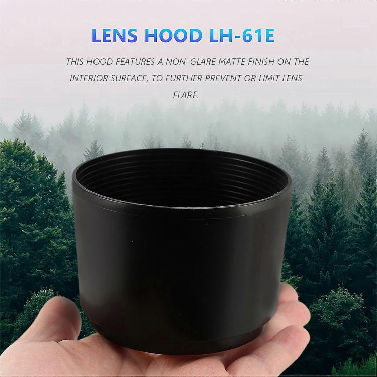 LH-61E Lens Hood Shade for Olympus ZUIKO DIGITAL ED 75-300mm F4-5.6 / ED 75-300mm F4.8-6.7 Lens - Lens Hood by PMC Jewellery | Online Shopping South Africa | PMC Jewellery | Buy Now Pay Later Mobicred