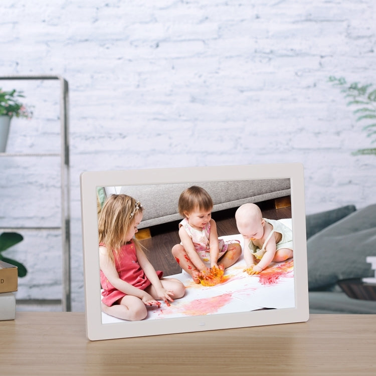 15.4 inch LED Digital Photo Frame with Remote Control, MP3 / MP4 / Movie Player, Support USB / SD Card Input, Built in Stereo Speaker (White) - 11-15 inch by PMC TechLife | Online Shopping South Africa | PMC TechLife | Buy Now Pay Later Mobicred