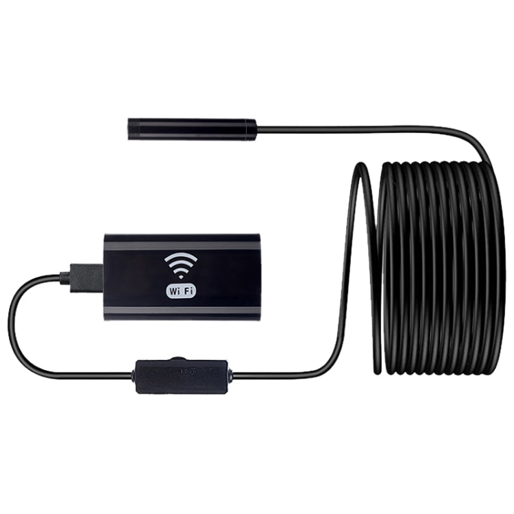 F99 HD Mobile Phone Endoscope, 8mm Water-resistant Pipe Endoscope, Wifi Version, Flexible Cord, Length: 10m (Black)