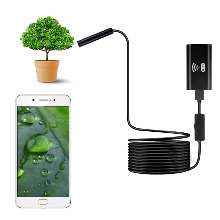 F99 HD Mobile Phone Endoscope, 8mm Water-resistant Pipe Endoscope, Wifi Version, Flexible Cord, Length: 10m (Black)