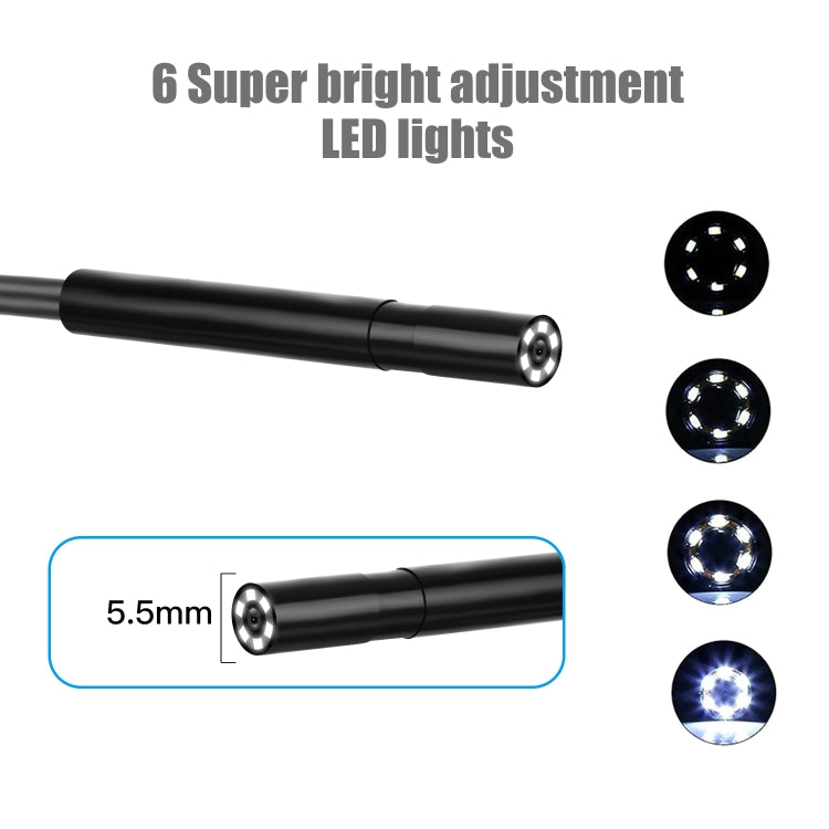 P30 5.5mm IP67 Water-resistant 4.3 inch HD Portable Endoscope Hard Cable Industrial Endoscope, Cable Length: 2m(Blue)