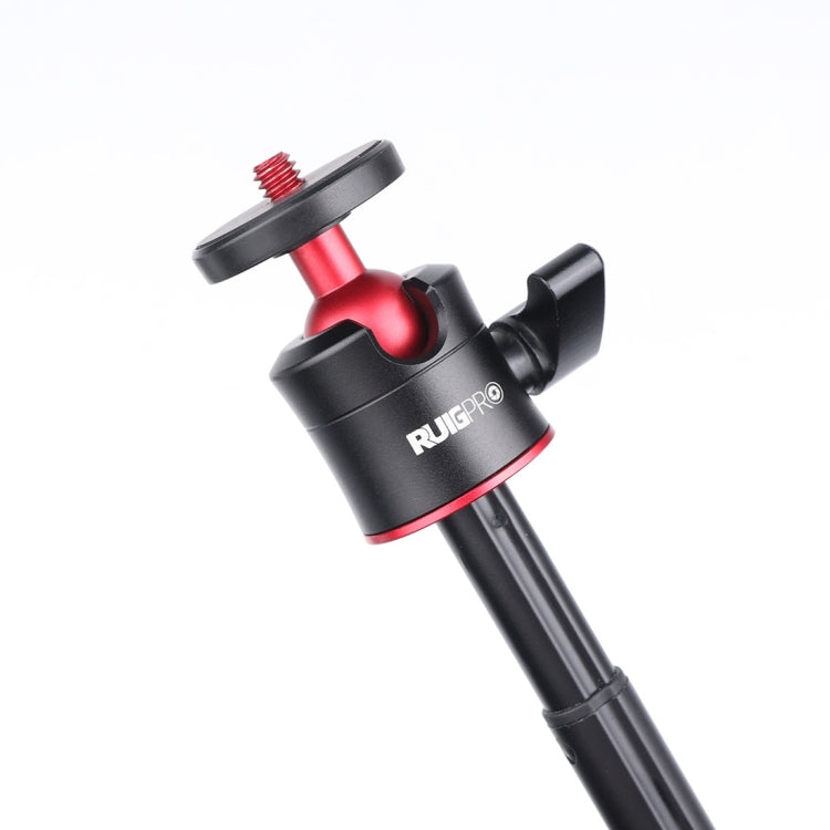 RUIGPRO Multi-functional Foldable Tripod Holder Selfie Monopod Stick with Ball Head & Phone Clamp & Bluetooth Remote Control for GoPro, Insta360, DJI and Other Action Cameras(Black) - free shipping - PMC Jewellery - Order now!