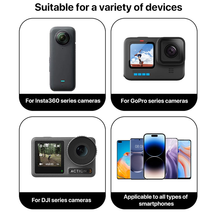 Aluminum Extension Arm Grip Extenter for GoPro, Insta360, DJI and Other Action Cameras(Black) - Others by PMC TechLife | Online Shopping South Africa | PMC TechLife | Buy Now Pay Later Mobicred