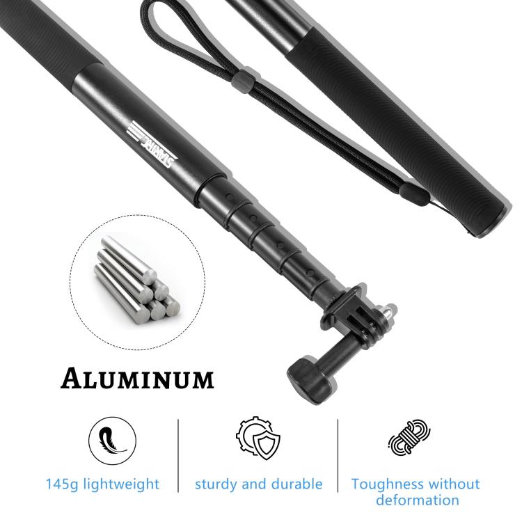 STARTRC 1.3m Handheld Extendable Pole Monopod (Black) - free shipping - PMC Jewellery - Order now!