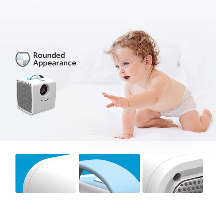 W-S1 10W Children Video Projector 30 Lumens HD 1080P LCD Technology, Support AV / USB / Mini SD Card / HDMI / Audio (Pink)