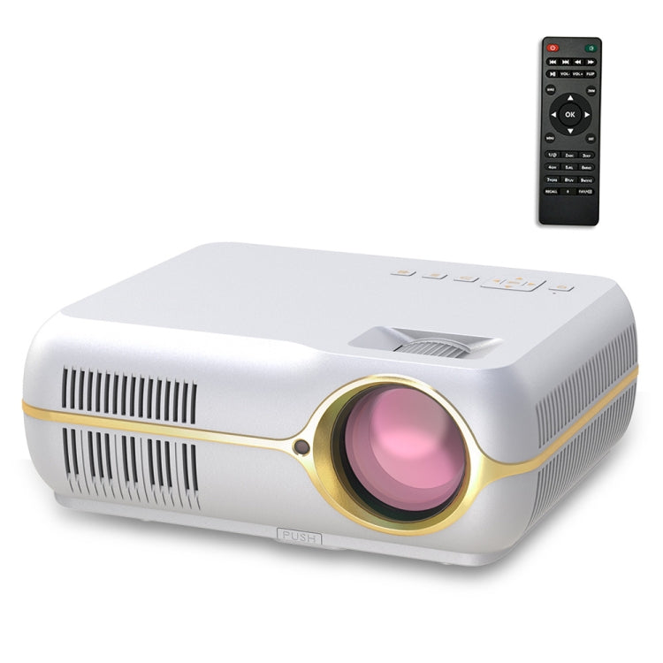 DH-A10 5.8 inch LCD Screen 4200 Lumens 1280 x 800P HD Smart Projector with Remote Control,Android 6.0 OS, Support WiFi, Bluetooth,HDMIx2, USBx2, VGA, AV IN/RCA, RJ45, LAN(White)