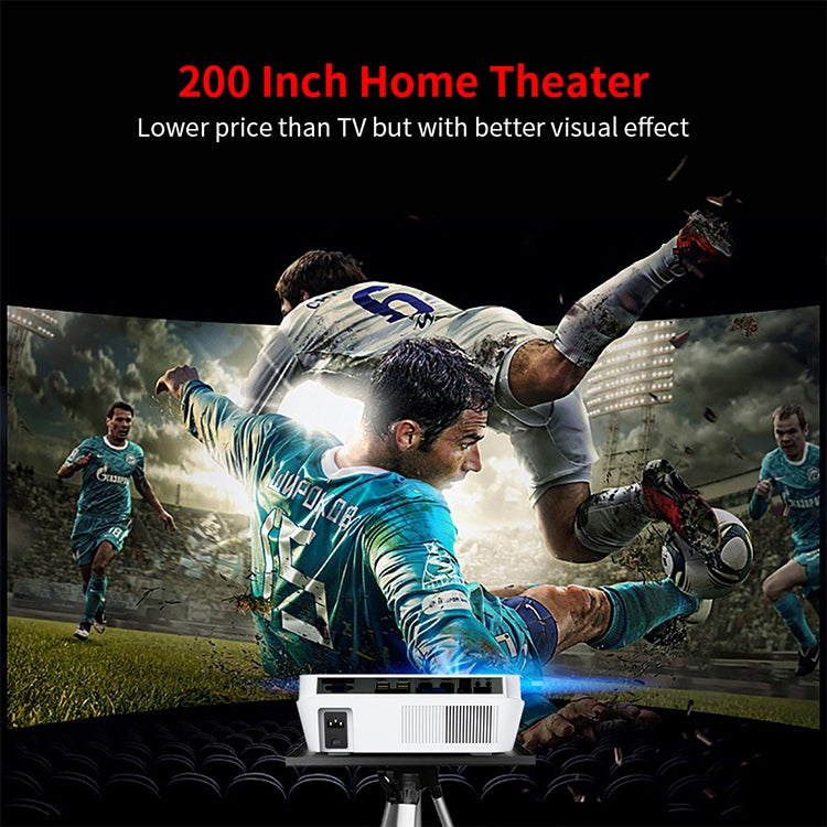 VS626 Android 3500ANSI Lumens 1080*720 Resolution LED+LCD Technology Smart Projector, Support AV / HDMI / SD Card / USB / VGA (Black Silver) - LED Projector by PMC TechLife | Online Shopping South Africa | PMC TechLife | Buy Now Pay Later Mobicred