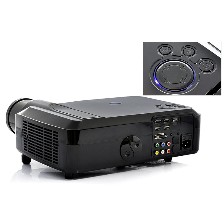 Wejoy L3 300ANSI Lumens 5.8 inch LCD Technology HD 1280*768 pixel Projector with Remote Control, VGA, HDMI(Black)
