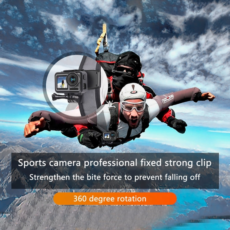 RUIGPRO 360 Degree Rotation Backpack Rec-Mounts Clip Clamp Mount + Phone Clamp for GoPro, Insta360, DJI and Other Action Cameras(Black) - Mount & Holder by RUIGPRO | Online Shopping South Africa | PMC Jewellery | Buy Now Pay Later Mobicred