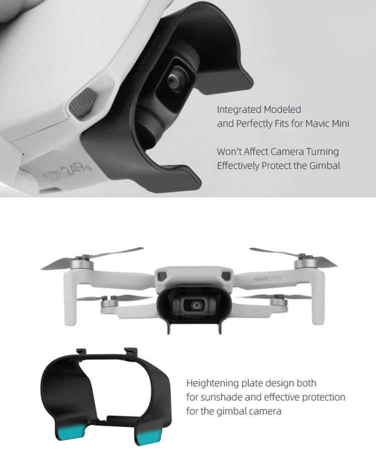 Sunnylife MM-Q9264 Camera Lens Sunshade Anti-glare Hood for DJI Mavic mini / Mini 4K / DJI Mini 2 SE(Black)