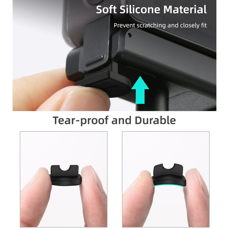 Sunnylife DC339 4 PCS Silicone Anti-release Plug for DJI Action 2 (Black) - Other by Sunnylife | Online Shopping South Africa | PMC TechLife | Buy Now Pay Later Mobicred