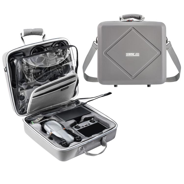 For DJI Air 3 / Air 3S / Avata 2 STARTRC Dual-Drone Shoulder Storage Bag PU Handbag (Grey) - free shipping - PMC Jewellery - Order now!