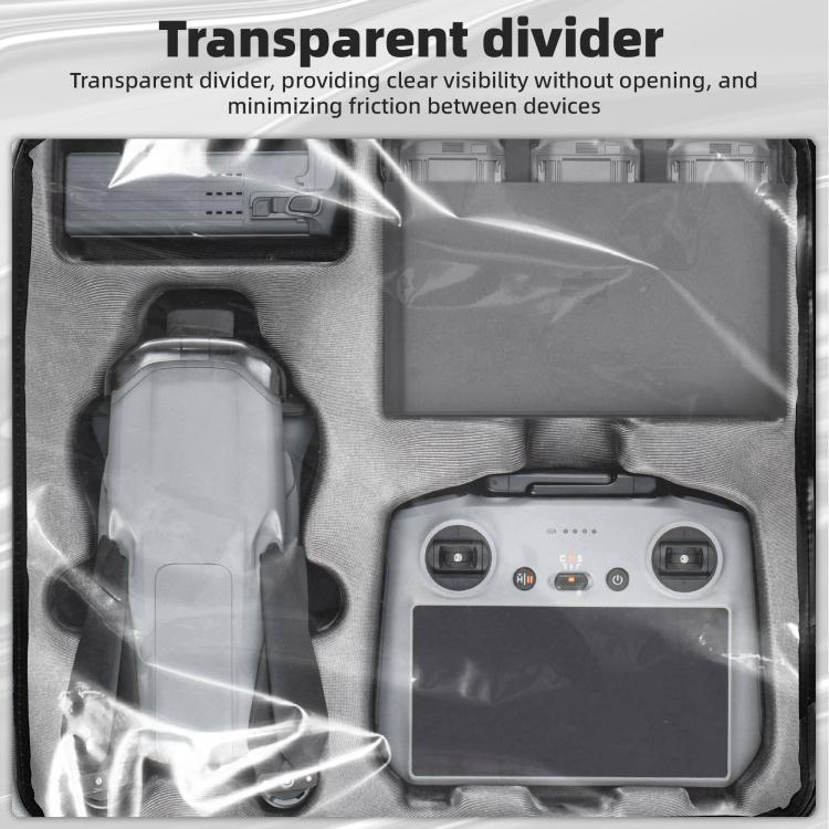 For DJI Air 3 / Air 3S / Avata 2 STARTRC Dual-Drone Shoulder Storage Bag PU Handbag (Grey)