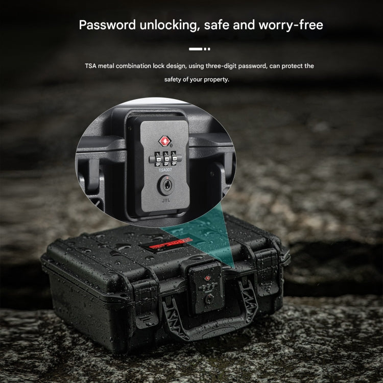 For DJI Osmo Pocket 3 STARTRC TSA Combination Lock Water-resistant EVA ABS Dual-layer Suitcase Storage Box (Black)