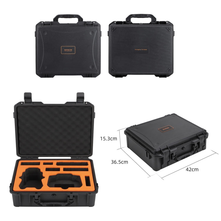 For DJI Air 3S / 3 Sunnylife Safety Carrying Case Large Capacity Water-resistant Shock-proof Hard Travel Case (Black)