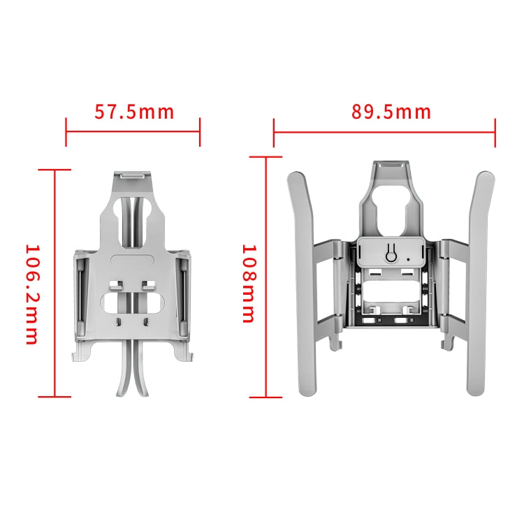 For DJI Mini 4 Pro STARTRC LED Light Folding Heightened Landing Gear Training Rack (Grey) - free shipping - PMC Jewellery - Order now!
