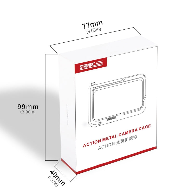 For DJI Osmo Action 5 Pro STARTRC Metal Cage Expansion Adapter Frame with Cold Shoe (Grey) - free shipping - PMc TechLife - Order now!