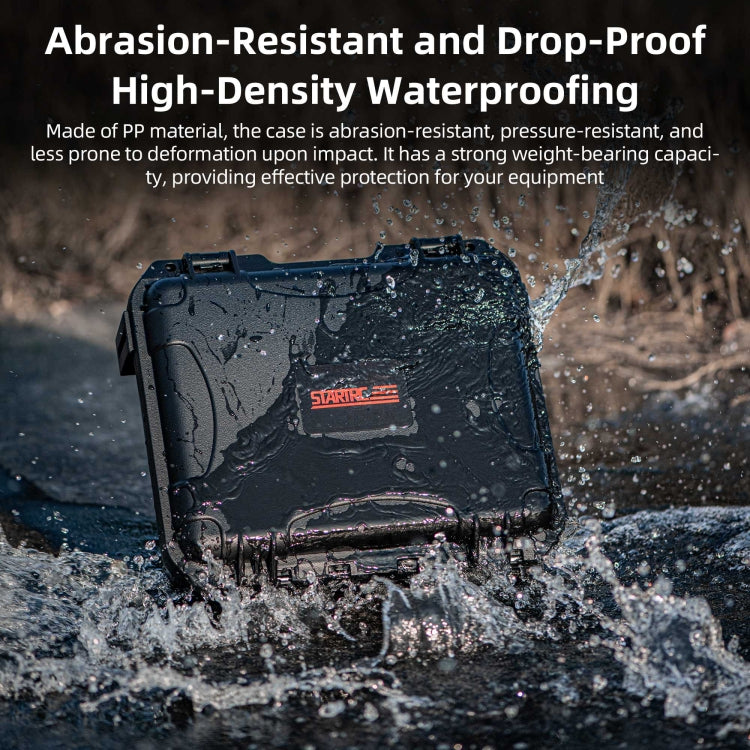 For DJI Osmo Action 5 Pro STARTRC Water-resistant EVA ABS Dual-layer Suitcase Storage Box (Black)
