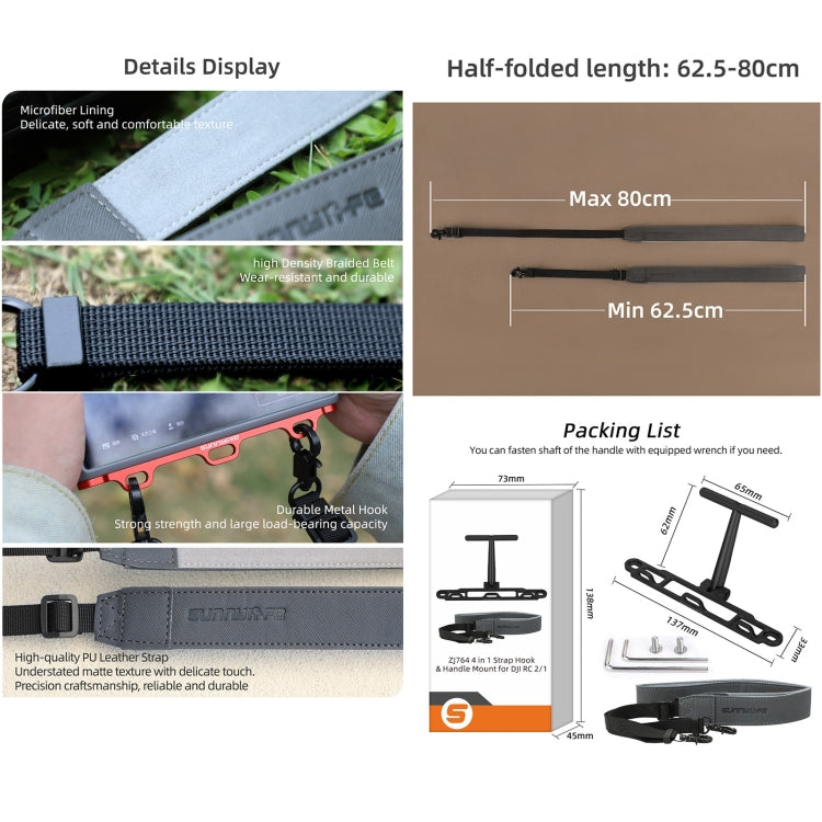 For DJI RC 2 / 1 Sunnylife ZJ764 Controller Handle Waist Support Tabletop Mount Neck Strap Hook Hanger Bracket (Red) - free shipping - PMC TechLife - Order now!