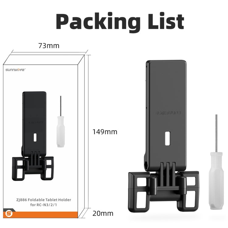 Sunnylife Remote Controller Tablet Holder Stand For DJI RC-N3 / RC-N2 / RC-N1 (Black) - free shipping - PMC Jewellery - Order now!