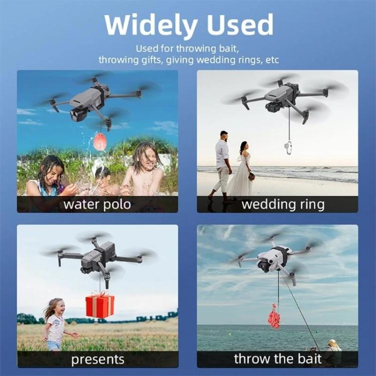 BRDRC Air-Dropping System Drone Thrower Parabolic For DJI Mini 4 Pro / 3 Pro / Air 3 / Mavic 3 / 3 Pro (Black)