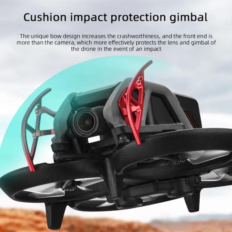 For DJI Avata BRDRC Gimbal Lens Anti-collision Aluminum Alloy Guard Bumper (Black)