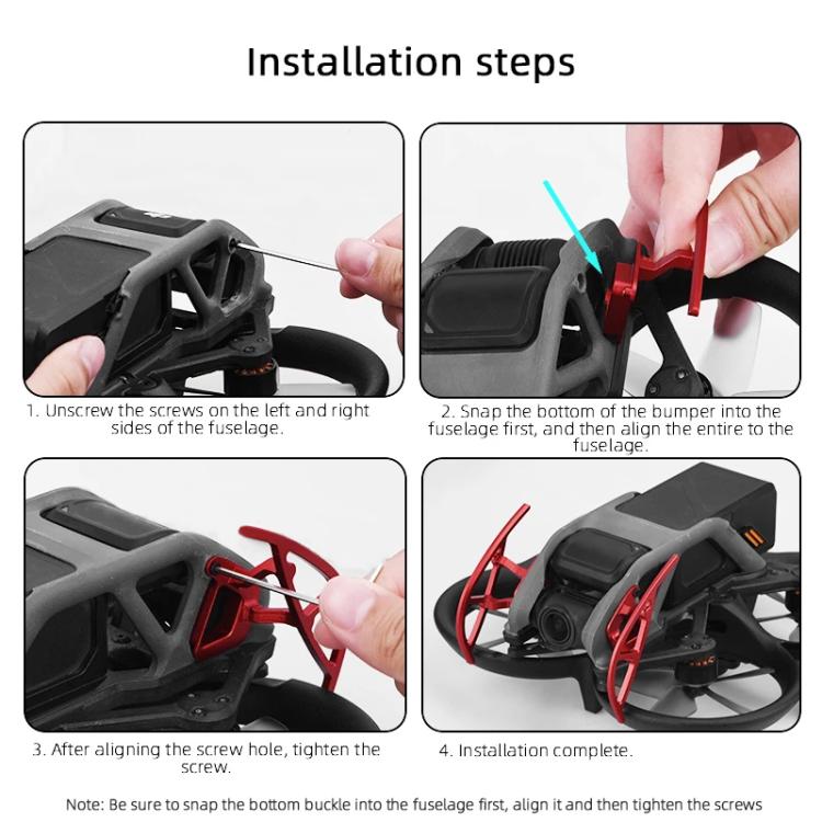 For DJI Avata BRDRC Gimbal Lens Anti-collision Aluminum Alloy Guard Bumper (Black)