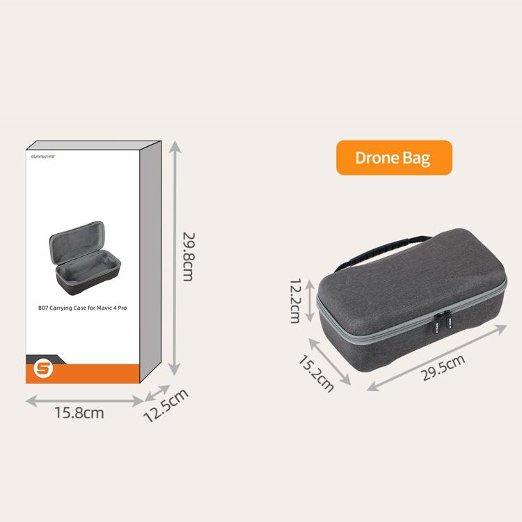 For DJI Mavic 4 Pro Sunnylife Drone Body Carrying Case Storage Bag (Grey) - free shipping - PMC TechLife - Order now!