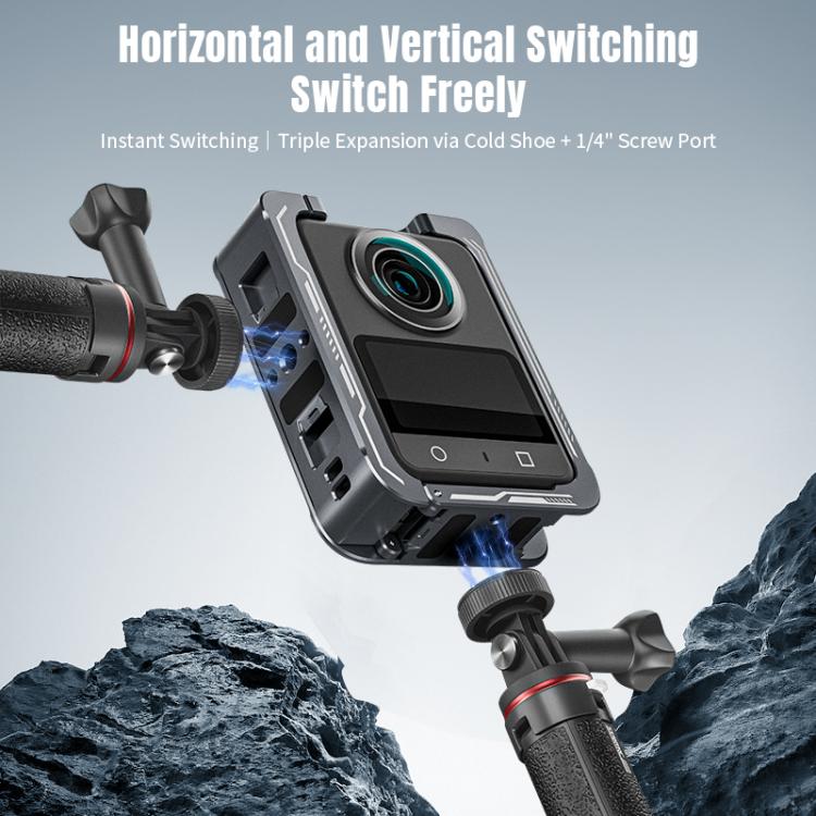 For DJI Osmo 360 STARTRC Metal Cage Frame with Cold Shoe (Grey) - free shipping - PMC Jewellery - Order now!