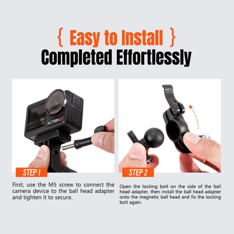 STARTRC Magnetic Backpack Clip Mount for DJI Osmo 360 / GoPro Action Cameras (Black)