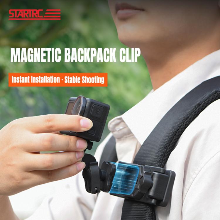 STARTRC Magnetic Backpack Clip Mount for DJI Osmo 360 / GoPro Action Cameras (Black)