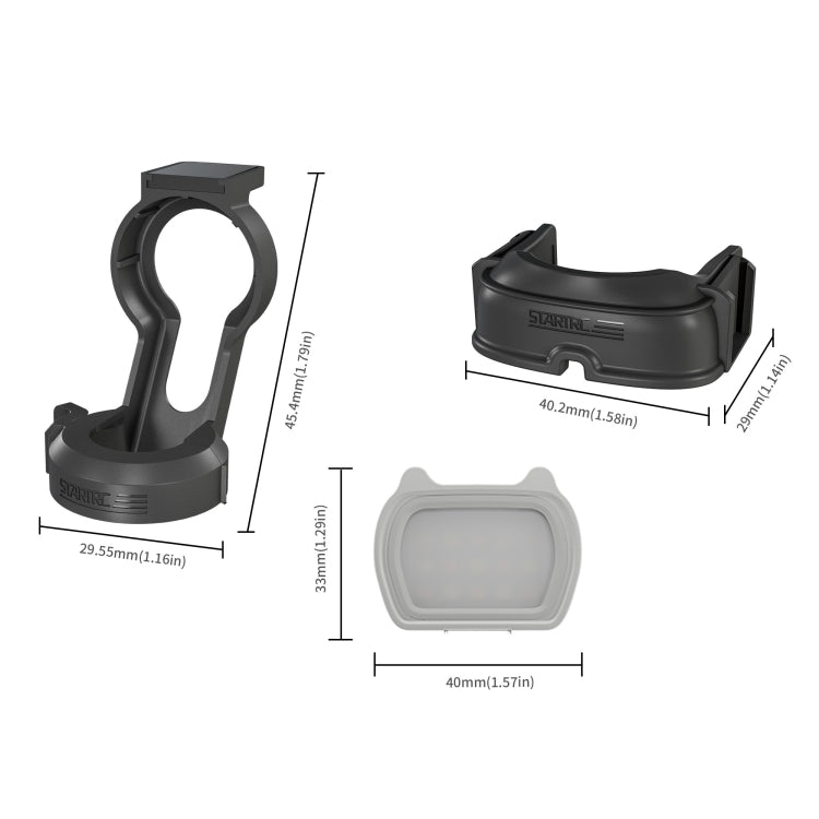 For DJI Pocket 3 STARTRC Cat-ears Magnetic Fill Light with Holder Clip Kit (Grey) - free shipping - PMC Jewellery - Order now!