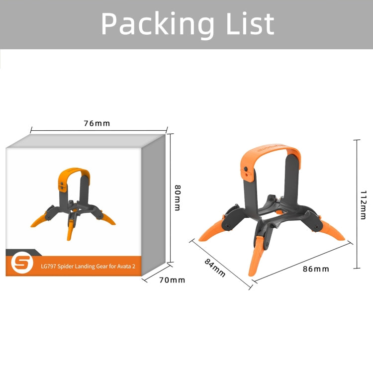 For DJI AVATA 2 Sunnylife LG797 Landing Gear Extensions Heightened Spider Gears Support Leg (Grey) - free shipping - PMC TechLife - Order now!