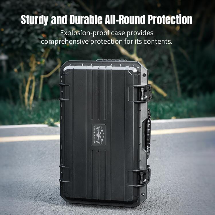 Portable Box Sealed Water-resistant Trolley Suitcase For DJI Mavic 4 Pro / Mavic 3 / Air 3 (Black)