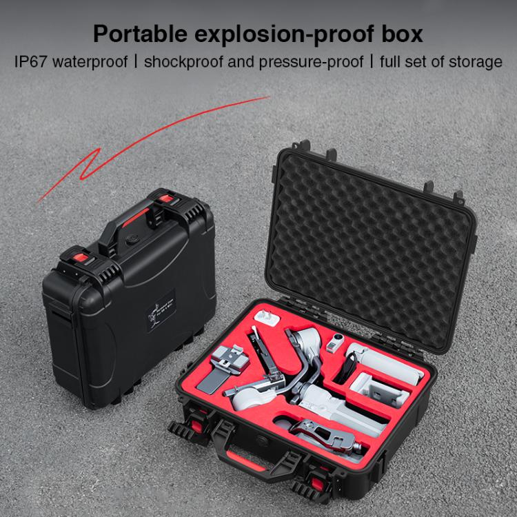 For DJI RS 4 Mini STARTRC PP Waterproof Shockproof Suitcase Portable Storage Box (Black) - free shipping - PMC Jewellery - Order now!