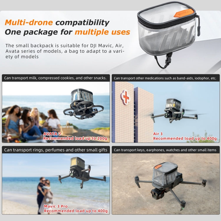 STARTRC Backpack Back-hanging Small Bag For DJI Avata / Air Series / Mavic Series (Grey) - free shipping - PMC Jewellery - Order now!