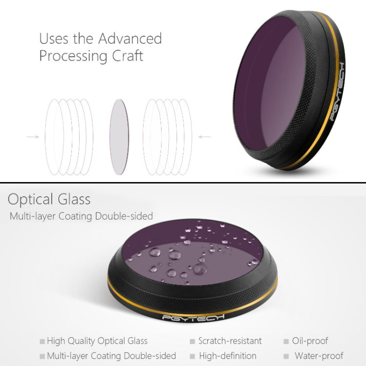 PGYTECH X4S-HD ND64 Gold-edge Lens Filter for DJI Inspire 2 / X4S Gimbal Camera Drone Accessories