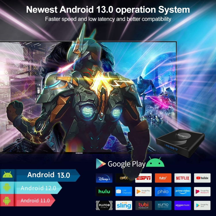 X88 Pro 13 Android 13.0 Smart TV Box with Remote Control, RK3528 Quad-Core, 2GB+16GB (US Plug)