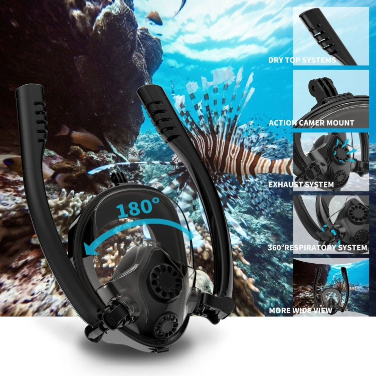 Water Sports Diving Equipment Full Dry Silicone Diving Mask Swimming Glasses for GoPro Hero11 Black / HERO10 Black / HERO9 Black /HERO8 / HERO7 /6 /5 /5 Session /4 Session /4 /3+ /3 /2 /1, Insta360 ON ... on and Other Action Cameras, Size:L/XL(White Blue) - free shipping - PMC Jewellery - Order now!