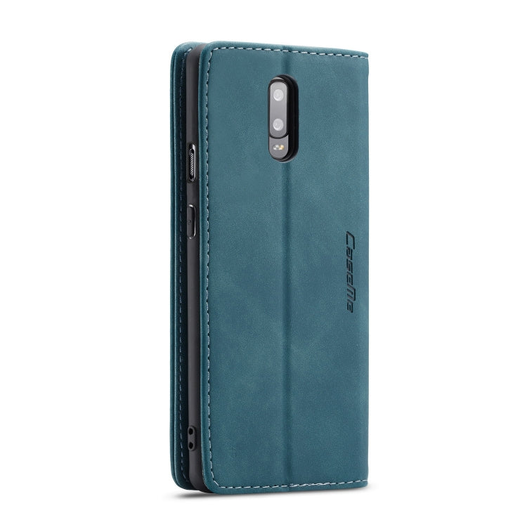 CaseMe-013 Multi-functional Retro Frosted Horizontal Flip Leather Case with Card Slot & Holder & Wallet For OnePlus 7(Blue)