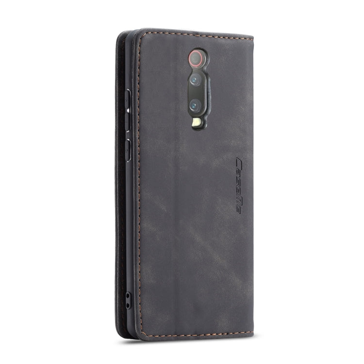 CaseMe-013 Multi-functional Retro Frosted Horizontal Flip Leather Case with Card Slot & Holder & Wallet For Xiaomi Mi 9T Pro / Redmi K20 Pro / Xiaomi Mi 9T / Redmi K20(Black)