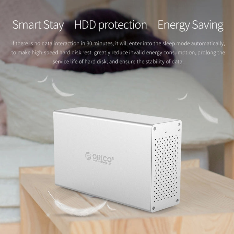 ORICO Honeycomb Series WS400RC3 SATA 3.5 inch USB-C / Type-C 4 Bays Aluminum Alloy HDD / SSD Enclosure with Raid, The Maximum Support Capacity: 40TB - HDD Enclosure by ORICO | Online Shopping South Africa | PMC Jewellery | Buy Now Pay Later Mobicred