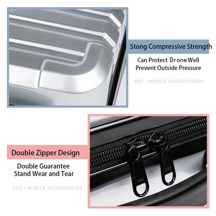 ls-S004 Portable Water-resistant Drone Handbag Storage Bag for DJI Mavic Mini 2(Silver + Black Liner)