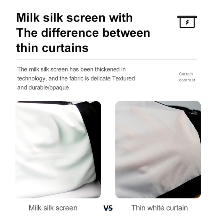Folding Milk Silk Polyester Projector Film Curtain, Size:72 inch (4:3) Projection Area: 146 x 110cm