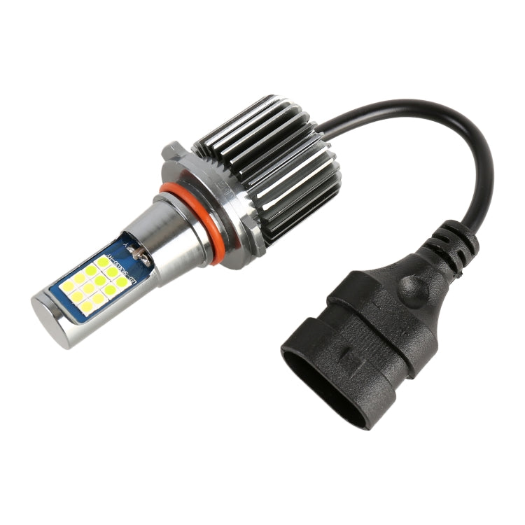 9005 2 PCS DC12-24V / 10.5W Car Double Colors Fog Lights with 24LEDs SMD-3030 & Constant Current, Box Packaging(White Light + Lime Light)
