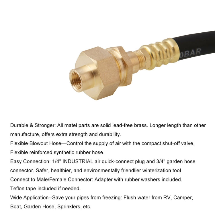 RV Winterizing Kit Sprinkler Blowout Adapter with Shut Off Valve - Engine Fittings by PMC TechLife | Online Shopping South Africa | PMC TechLife | Buy Now Pay Later Mobicred